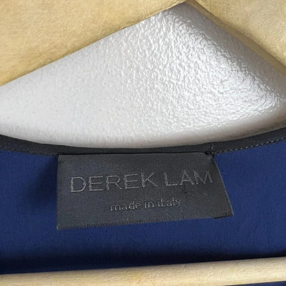 Derek Lam Silk Midi Dress Size 6 Blue Sleeveless Designer Avant Garde Event Y2K - Picture 3 of 9